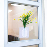 Magic Rubber Silicone Sticky Flower Wall Mounted Vase Container Bottle Storage