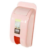 Wall-Mounted Plastic Bag Storage Box Garbage Trash Container