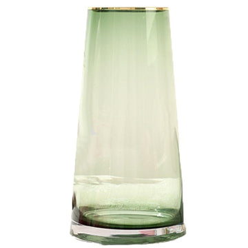 Light luxury painting gold transparent glass vase dried flower living room flower decoration creative simple Nordic water culture arrangement