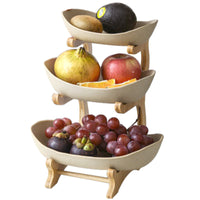 Three-layer Plate Fruit Rack Creative Ceramic Home Basket For Snacks Nordic