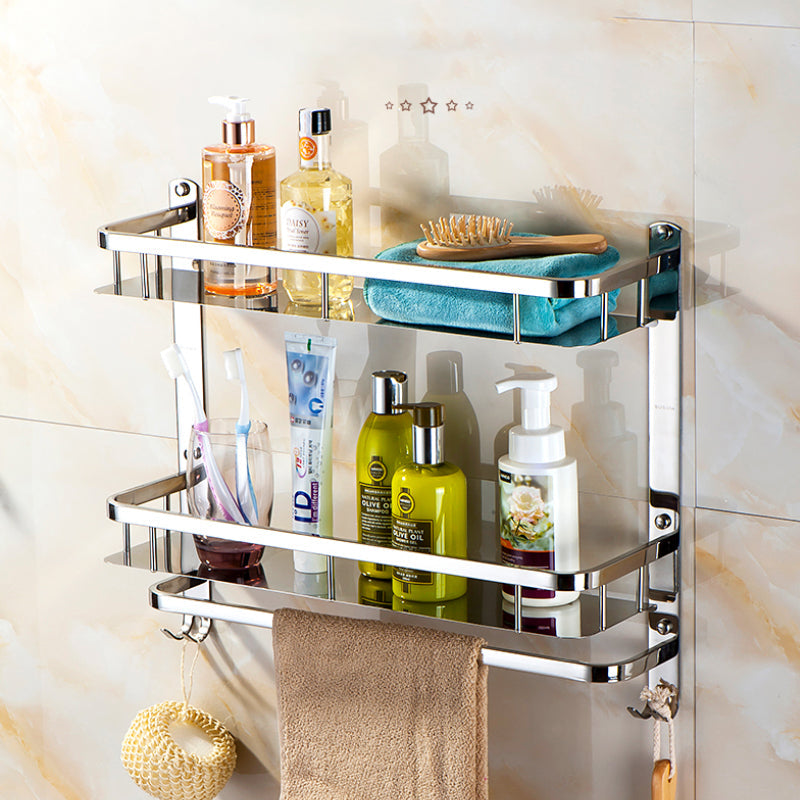 Bathroom Toilet Rack Wall Hanging Bath Storage Stainless Steel Shelf