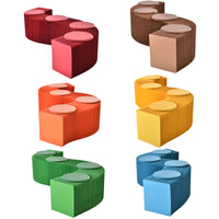 Portable Foldable Kraft Paper Chair, Telescopic Upholstered Bench Seat