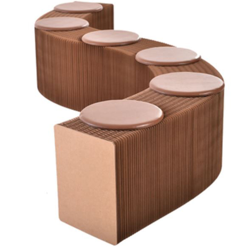 Foldable Paper Stool Telescopic Sofa Folding Long Paper Board Furniture Leather