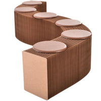 Foldable Paper Stool Telescopic Sofa Folding Long Paper Board Furniture Leather