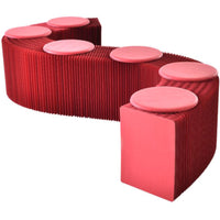 Foldable Paper Stool Telescopic Sofa Folding Long Paper Board Furniture Leather