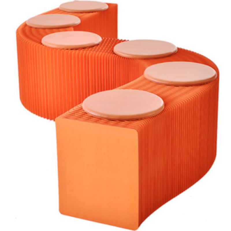 Foldable Paper Stool Telescopic Sofa Folding Long Paper Board Furniture Leather