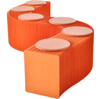 Foldable Paper Stool Telescopic Sofa Folding Long Paper Board Furniture Leather