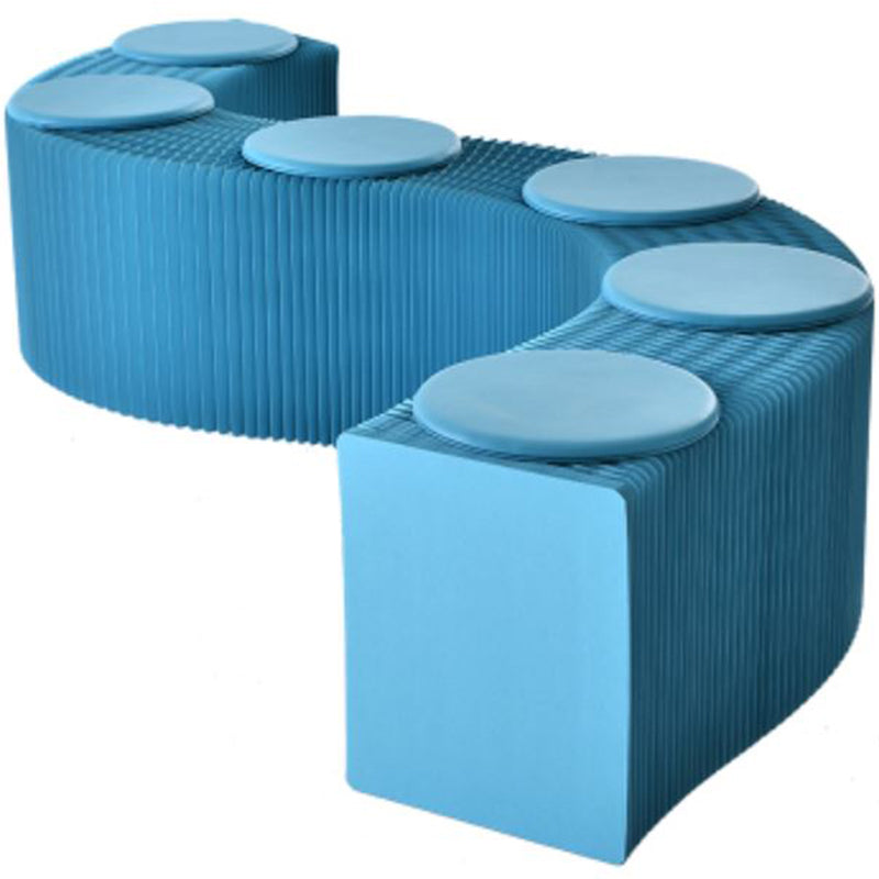 Foldable Paper Stool Telescopic Sofa Folding Long Paper Board Furniture Leather