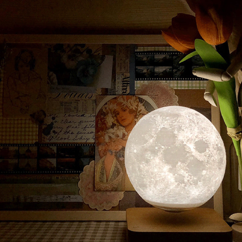 Magnetic Floating 3D Moon light Bedside lighting Bedroom Table Lamp