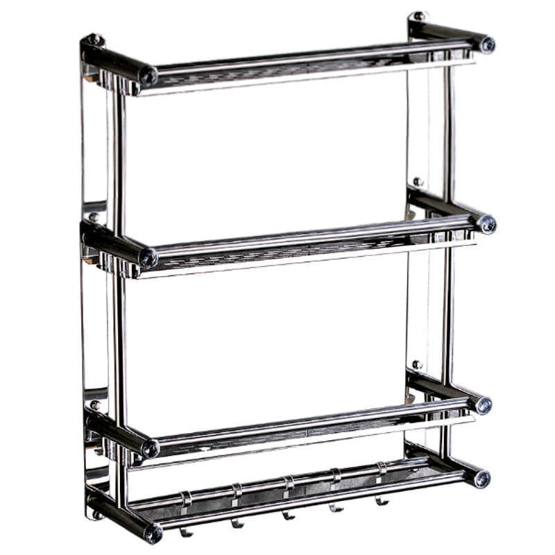 Bathroom Toilet Rack Wall Hanging Bath Storage Stainless Steel Shelf