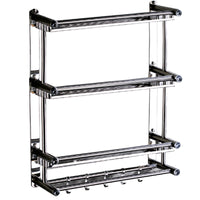 Bathroom Toilet Rack Wall Hanging Bath Storage Stainless Steel Shelf