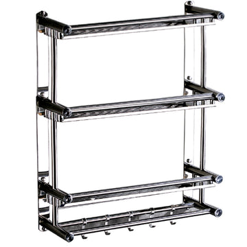 Bathroom Toilet Rack Wall Hanging Bath Storage Stainless Steel Shelf
