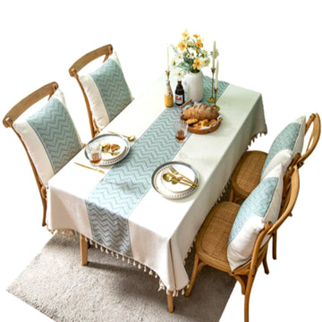 Tablecloth Nordic Light Luxury Net Rectangular with Tassel Waterproof Oil-proof