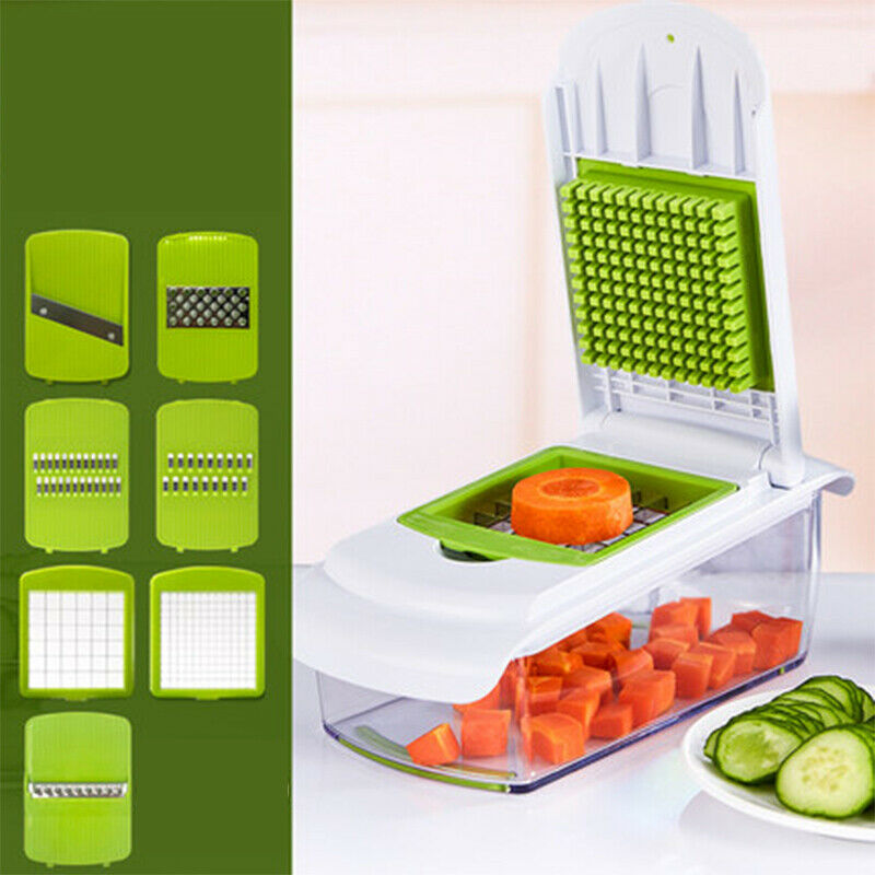 Kitchen Multi-Function Shredder Slicer Chopper Vegetables Fruits Blade 7 in 1