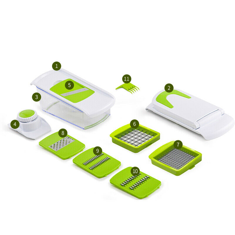 Kitchen Multi-Function Shredder Slicer Chopper Vegetables Fruits Blade 7 in 1