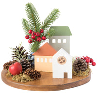 Chalet House Wooden Micro Landscape Desktop Nordic Christmas Decoration