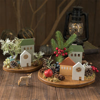 Chalet House Wooden Micro Landscape Desktop Nordic Christmas Decoration