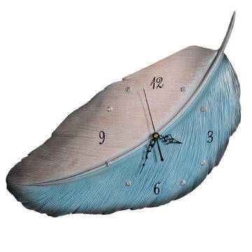 Fashion Feather Wall Clock Modern Home and Office Decoration