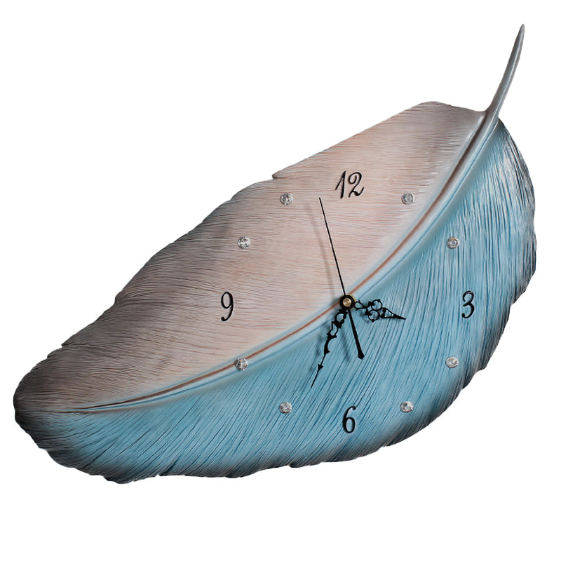 Fashion Feather Wall Clock Modern Home and Office Decoration