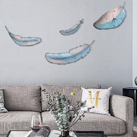 Fashion Feather Wall Clock Modern Home and Office Decoration