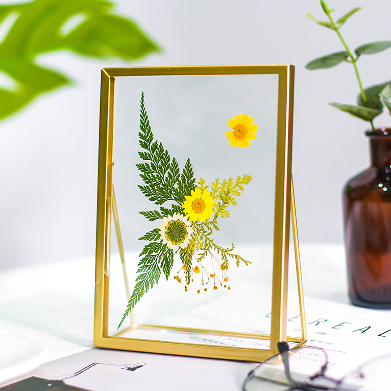 Dried Flower DIY Kit with Glass Photo Frame Set