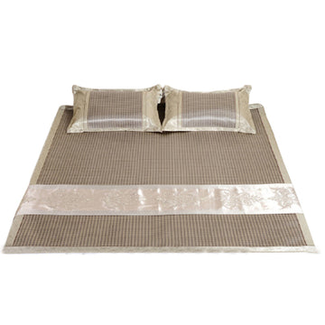 Double Foldable French Ice Rattan Silk Mat Non-slip Dormitory Summer