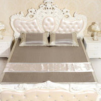 Double Foldable French Ice Rattan Silk Mat Non-slip Dormitory Summer