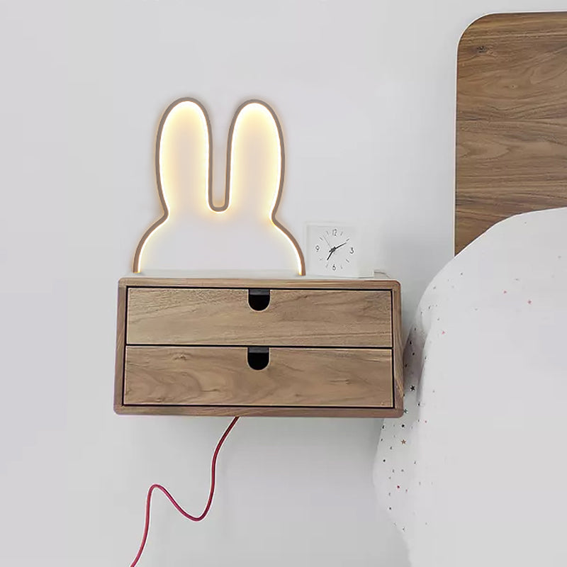 Nordic Style Room Layout Decoration Bedroom Wall Creative Rabbit LED Lamp