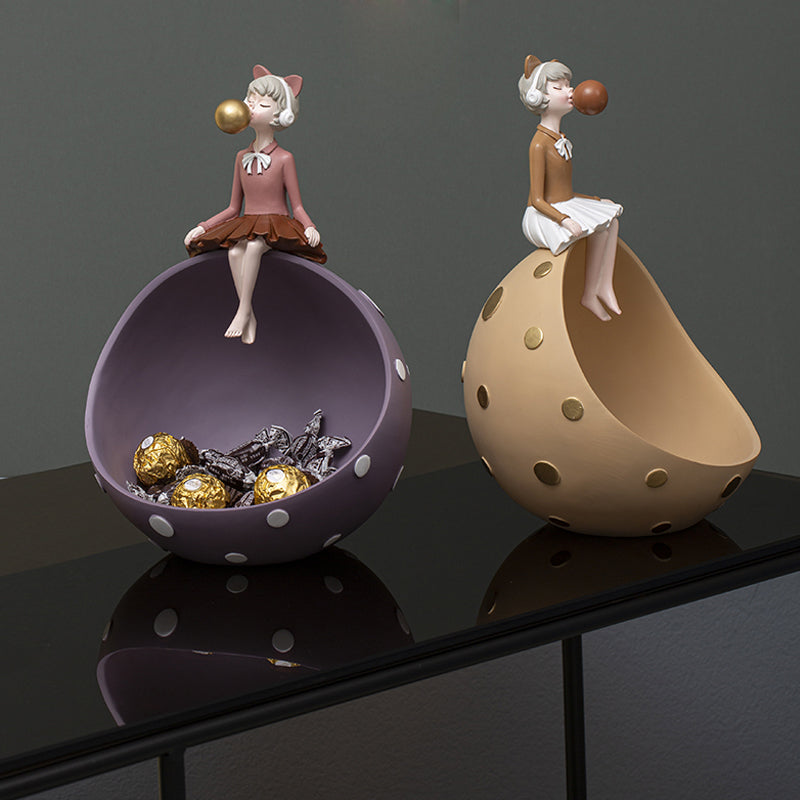 Bubble Girl-candy Basket Decoration Storage Door Entrance Household Put Key