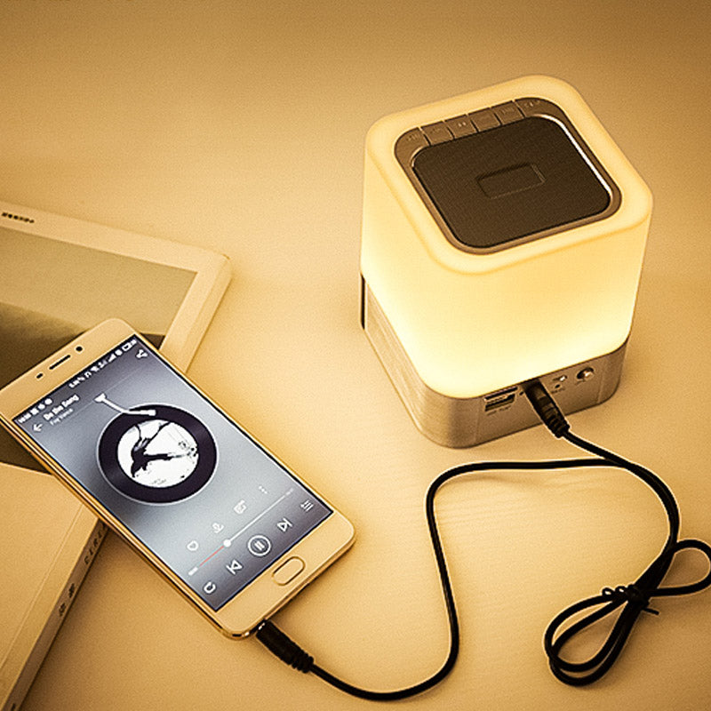 Bluetooth Speaker Night Light Alarm Clock Boys Girls Gift Lettering Template