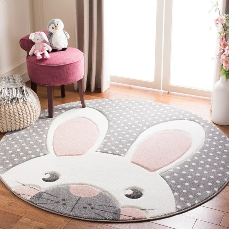 Round Carpet Thickened Floor Cartoon Cute Children's Bedside Living Room Mat