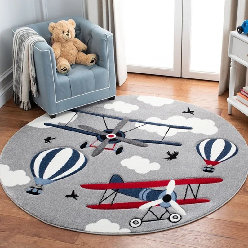 Round Carpet Thickened Floor Cartoon Cute Children's Bedside Living Room Mat