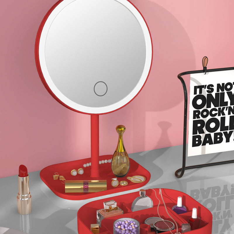 Portable Makeup Mirror Desktop LED Lamp Folding  Dimming Light AMOI