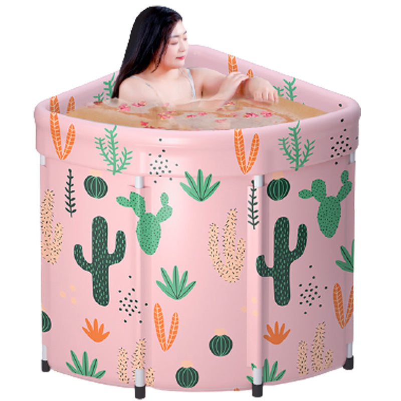 Triangular Foldable Bathing Barrel Steam Heating Full Body Baby Children Adult