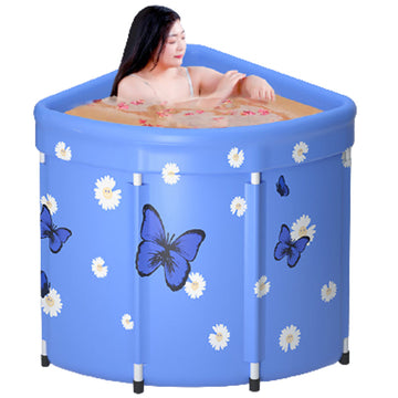 Triangular Foldable Bathing Barrel Steam Heating Full Body Baby Children Adult