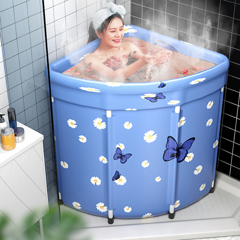 Triangular Foldable Bathing Barrel Steam Heating Full Body Baby Children Adult
