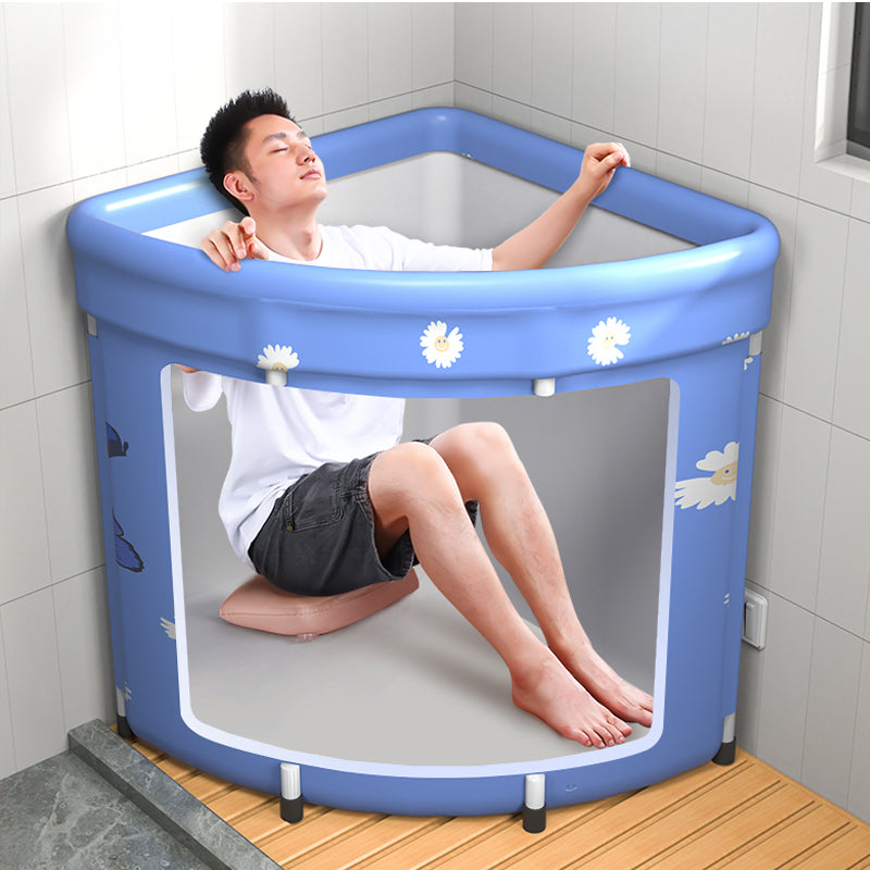 Triangular Foldable Bathing Barrel Steam Heating Full Body Baby Children Adult