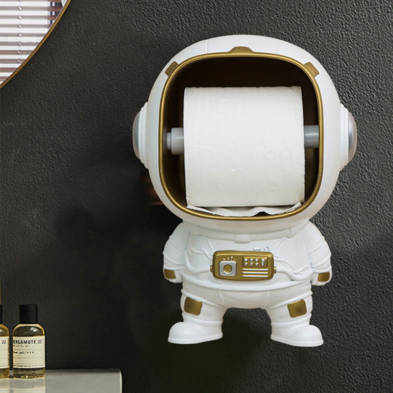 Astronaut Toilet Tissue Roll Holder Multifunctional Wall-mounted Storage Rack