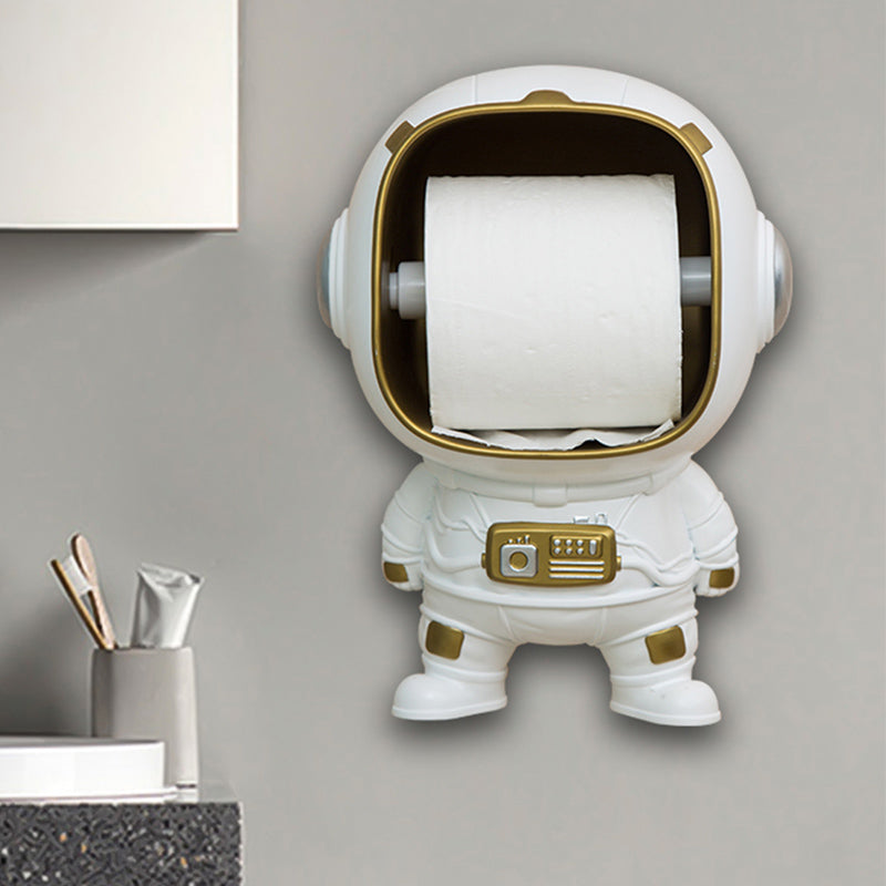 Astronaut Toilet Tissue Roll Holder Multifunctional Wall-mounted Storage Rack