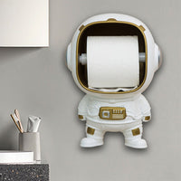 Astronaut Toilet Tissue Roll Holder Multifunctional Wall-mounted Storage Rack