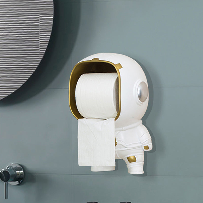 Astronaut Toilet Tissue Roll Holder Multifunctional Wall-mounted Storage Rack