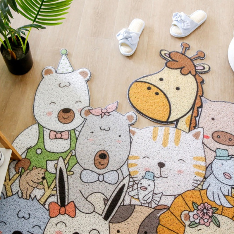 Entrance Door Floor Coil Mat Animal Cartoon Tailorable Carpet Rug