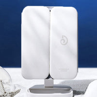 Portable Folding Small Makeup Dressing Mirror Desktop LED Light Easehold