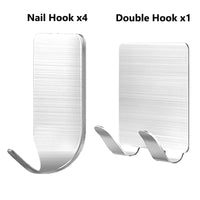 Kitchen Bathroom Door Strong Paste Adhesive Hook Stainless Steel Wall Bearing