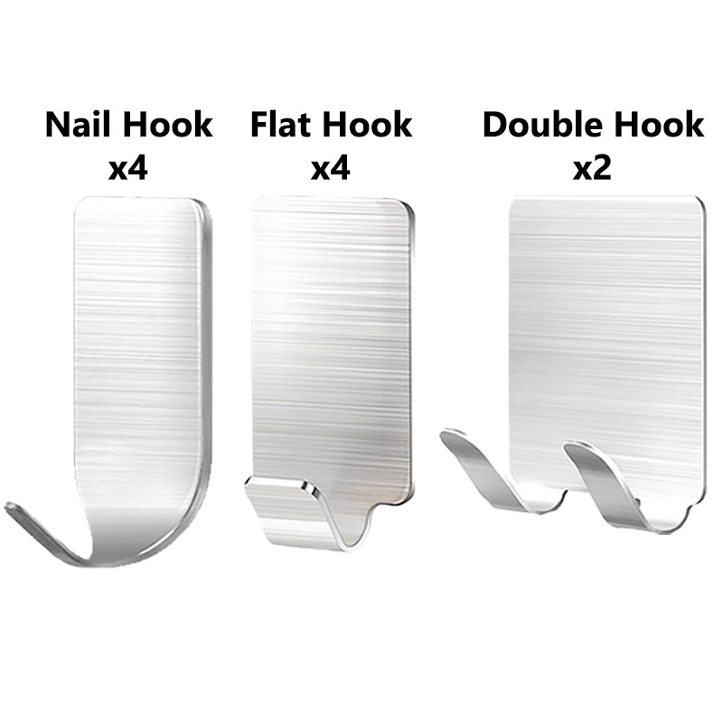 Kitchen Bathroom Door Strong Paste Adhesive Hook Stainless Steel Wall Bearing