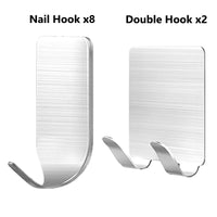 Kitchen Bathroom Door Strong Paste Adhesive Hook Stainless Steel Wall Bearing