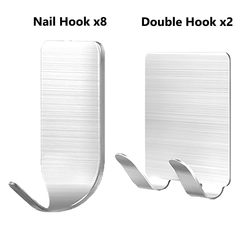 Kitchen Bathroom Door Strong Paste Adhesive Hook Stainless Steel Wall Bearing