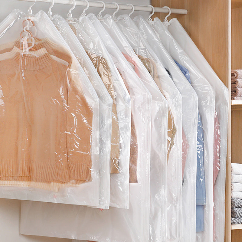 Clothes Dust Cover Long Rotatable See Through Hanging Storage Coat Jacket Bag