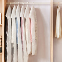 Clothes Dust Cover Long Rotatable See Through Hanging Storage Coat Jacket Bag