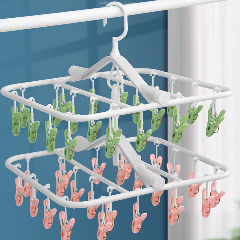 Drying Socks Rack Multi-clip Multi-function Storage Hanging Underwear Clothes